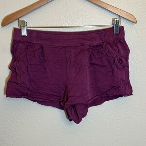Aerie Burgandy Lightweight Shorts